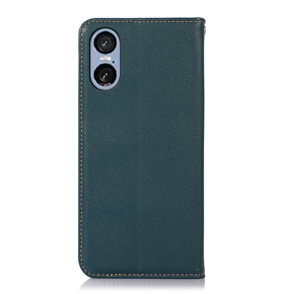 For Sony Xperia 5 VI KHAZNEH Nappa Top Layer Cowhide Leather Phone Case(Green)