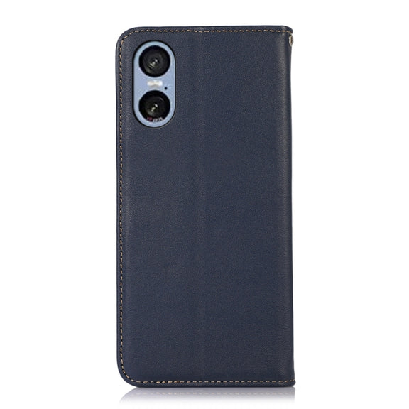 For Sony Xperia 5 VI KHAZNEH Nappa Top Layer Cowhide Leather Phone Case(Blue)