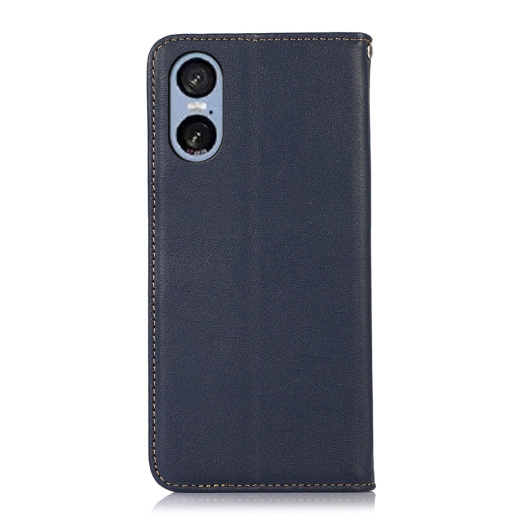 For Sony Xperia 5 VI KHAZNEH Nappa Top Layer Cowhide Leather Phone Case(Blue)