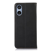 For Sony Xperia 5 VI KHAZNEH Nappa Top Layer Cowhide Leather Phone Case(Black)