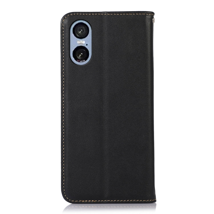 For Sony Xperia 5 VI KHAZNEH Nappa Top Layer Cowhide Leather Phone Case(Black)
