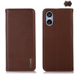 For Sony Xperia 5 VI KHAZNEH Nappa Top Layer Cowhide Leather Phone Case(Brown) - Sony Cases by PMC TechLife | Online Shopping South Africa | PMC TechLife | Buy Now Pay Later Mobicred