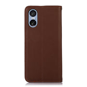 For Sony Xperia 5 VI KHAZNEH Nappa Top Layer Cowhide Leather Phone Case(Brown)