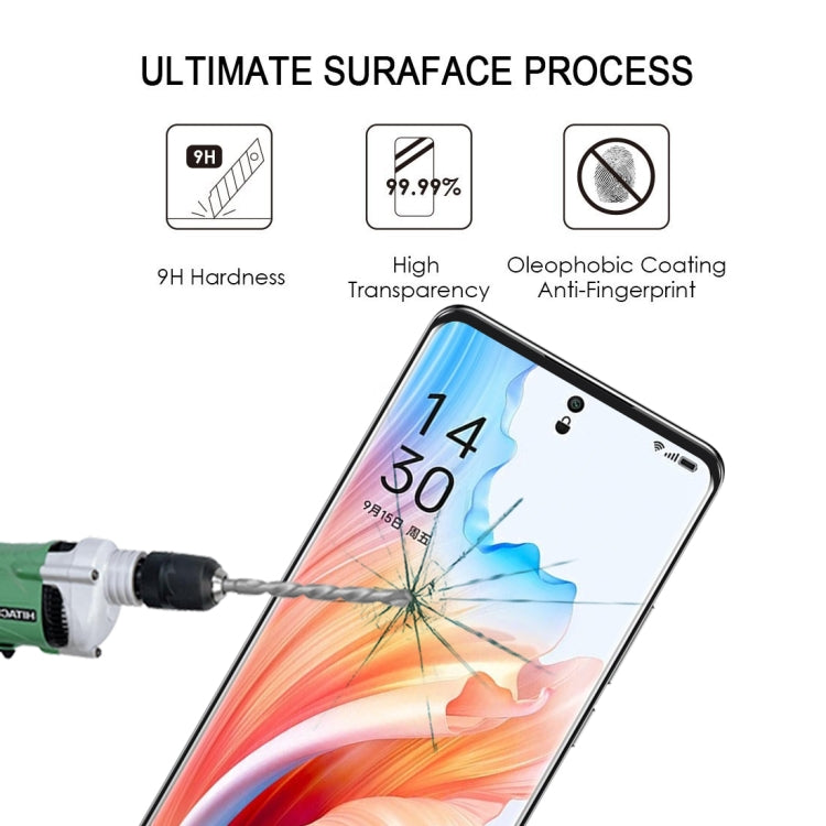 For OPPO A2 Pro 9H HD 3D Curved Edge Tempered Glass Film(Black)
