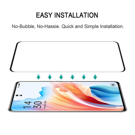 For OPPO A2 Pro 9H HD 3D Curved Edge Tempered Glass Film(Black)