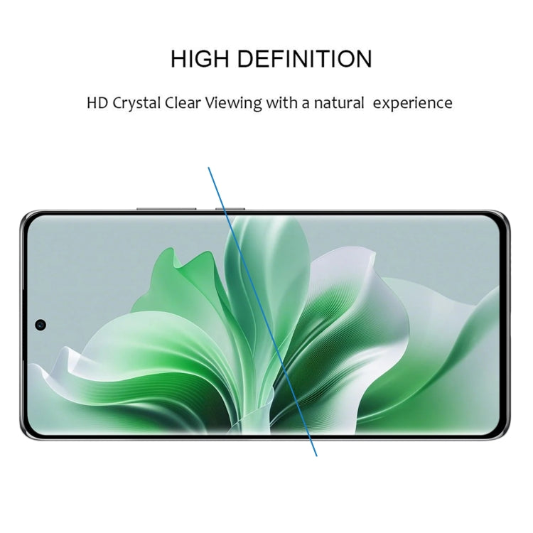For OPPO Reno11 Pro Global 9H HD 3D Curved Edge Tempered Glass Film(Black)