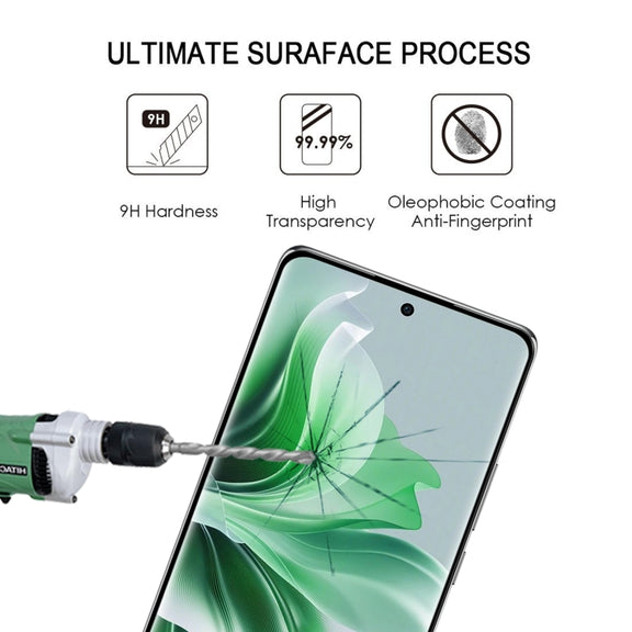 For OPPO Reno11 Pro Global 9H HD 3D Curved Edge Tempered Glass Film(Black)