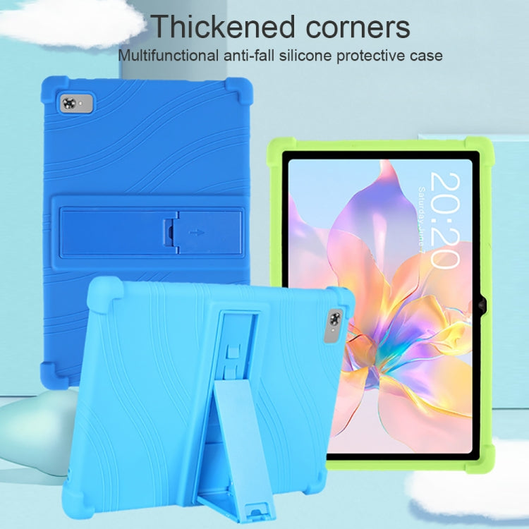For Teclast M40 Plus Shockproof Silicone Tablet Protective Case with Holder(Red)