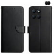 For Honor X6A HT02 Genuine Leather Fingerprint-proof Flip Phone Case(Black) - Honor Cases by PMC TechLife | Online Shopping South Africa | PMC TechLife | Buy Now Pay Later Mobicred
