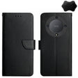 For Honor X9b HT02 Genuine Leather Fingerprint-proof Flip Phone Case(Black) - Honor Cases by PMC TechLife | Online Shopping South Africa | PMC TechLife | Buy Now Pay Later Mobicred