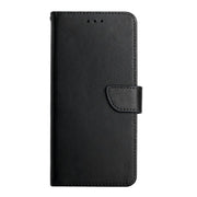 For Honor X9c Smart HT02 Genuine Leather Fingerprint-proof Flip Phone Case(Black)