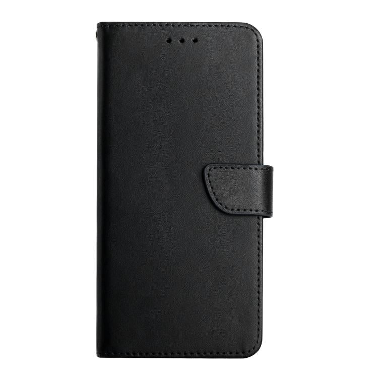 For Honor X9c Smart HT02 Genuine Leather Fingerprint-proof Flip Phone Case(Black)