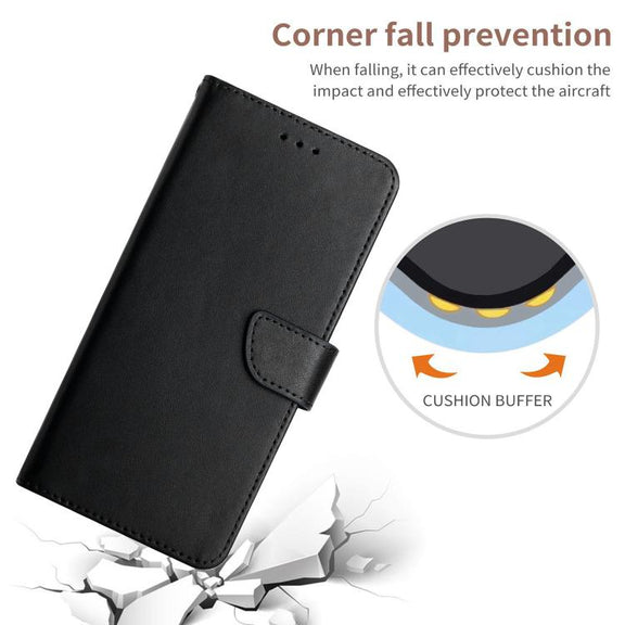 For Honor X9c Smart HT02 Genuine Leather Fingerprint-proof Flip Phone Case(Black)
