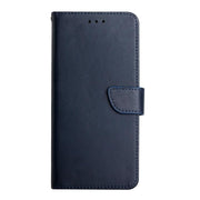 For Honor X9c Smart HT02 Genuine Leather Fingerprint-proof Flip Phone Case(Blue)