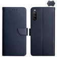 For Sony Xperia 10 VI Genuine Leather Fingerprint-proof Horizontal Flip Phone Case(Blue) - Sony Cases by PMC TechLife | Online Shopping South Africa | PMC TechLife | Buy Now Pay Later Mobicred