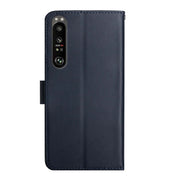 For Sony Xperia 1 VI Genuine Leather Fingerprint-proof Horizontal Flip Phone Case(Blue)