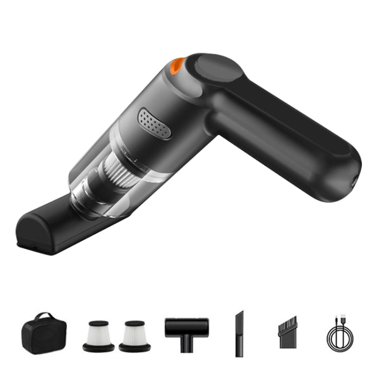 KBN-010 10000Pa Powerful Car Cordless Vacuum Cleaner Handheld Cleaning Tool, Spec:Deluxe Version(Black)