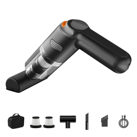 KBN-010 10000Pa Powerful Car Cordless Vacuum Cleaner Handheld Cleaning Tool, Spec:Deluxe Version(Black)