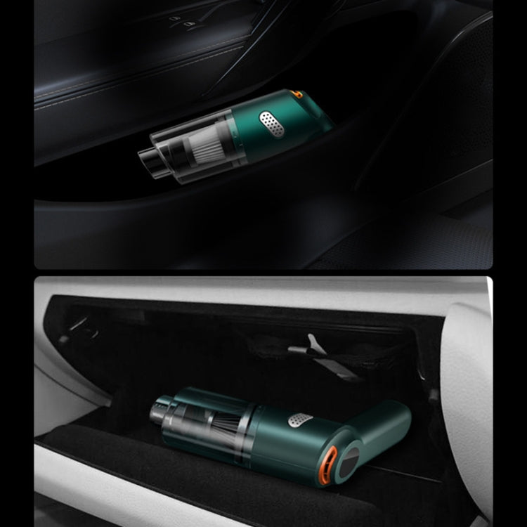 KBN-010 10000Pa Powerful Car Cordless Vacuum Cleaner Handheld Cleaning Tool, Spec:Deluxe Version(Dark Green)