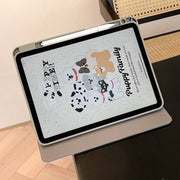 For iPad Air 11 2024 / iPad Pro 11 Painted Magnetic Split Leather Tablet Case(Puppy)