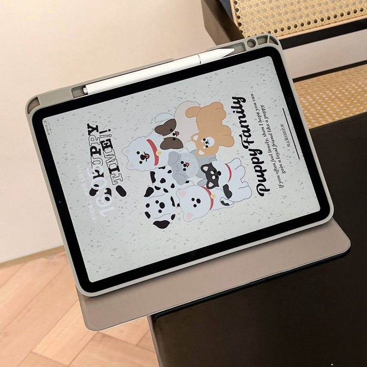 For iPad Air 11 2024 / iPad Pro 11 Painted Magnetic Split Leather Tablet Case(Puppy)
