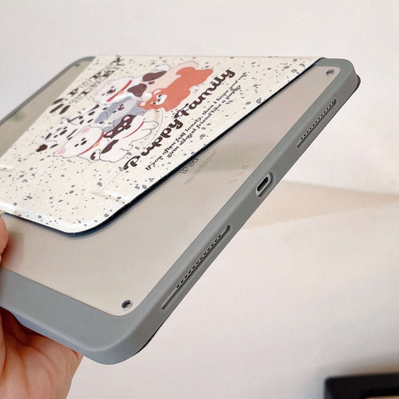 For iPad Air 11 2024 / iPad Pro 11 Painted Magnetic Split Leather Tablet Case(Puppy)