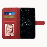 For Motorola Moto G Play 5G 2024/G 5G 2024 Stitching Calf Texture Buckle Leather Phone Case(Red)