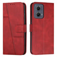For Motorola Edge 2024 Stitching Calf Texture Buckle Leather Phone Case(Red) - Motorola Cases by PMC Jewellery | Online Shopping South Africa | PMC Jewellery | Buy Now Pay Later Mobicred