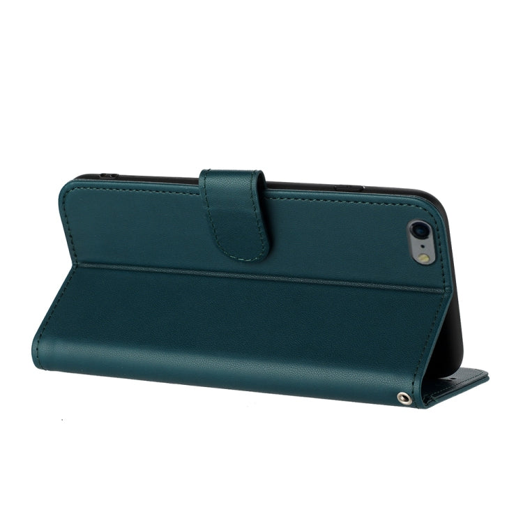 For iPhone 6 / 7 / 8 / SE 2020 Datura Flower Embossed Flip Leather Phone Case(Dark Green)