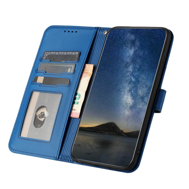 For Realme C53 Datura Flower Embossed Flip Leather Phone Case(Blue)