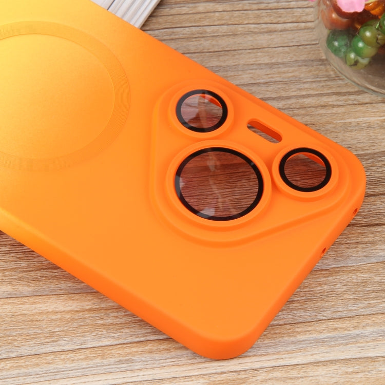 For Huawei Pura 70 Pro Liquid TPU Silicone Gradient MagSafe Phone Case(Orange Yellow)