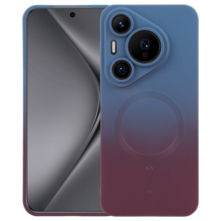 For Huawei Pura 70 Pro Liquid TPU Silicone Gradient MagSafe Phone Case(Blue Purple)