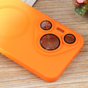For Huawei Pura 70 Liquid TPU Silicone Gradient MagSafe Phone Case(Orange Yellow)