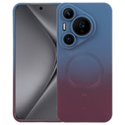 For Huawei Pura 70 Liquid TPU Silicone Gradient MagSafe Phone Case(Blue Purple)