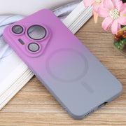 For Huawei Pura 70 Liquid TPU Silicone Gradient MagSafe Phone Case(Purple Grey)