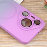 For Huawei Pura 70 Liquid TPU Silicone Gradient MagSafe Phone Case(Purple Grey)