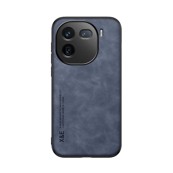 For vivo iQOO 12 Pro Skin Feel Magnetic Leather Back Phone Case(Blue)