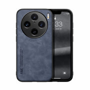 For vivo X100 Pro Skin Feel Magnetic Leather Back Phone Case(Blue)