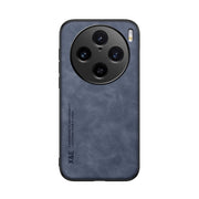 For vivo X100 Pro Skin Feel Magnetic Leather Back Phone Case(Blue)