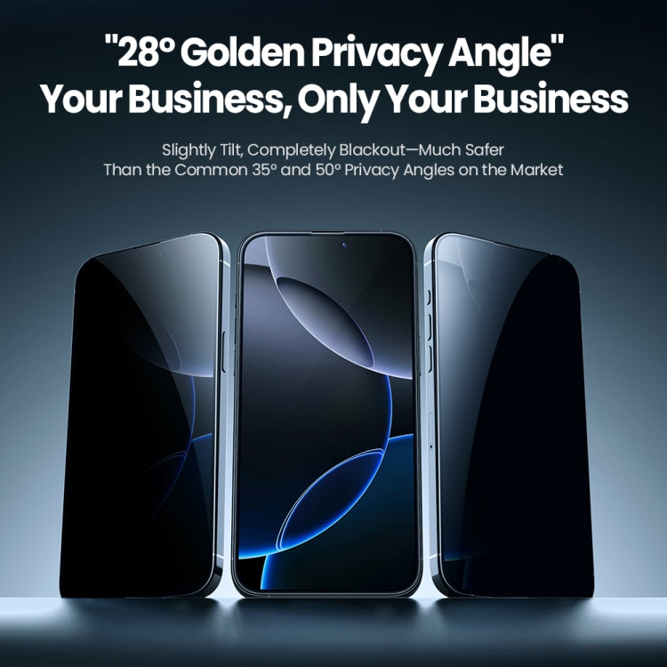 For iPhone 16 Pro Max NILLKIN Guardian Full Coverage Privacy Tempered Glass Film