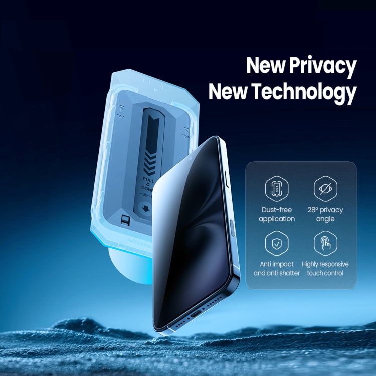 For iPhone 16 Plus NILLKIN Guardian Full Coverage Privacy Tempered Glass Film