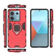 For Xiaomi Redmi Note 13 Pro Shockproof PC + TPU Holder Phone Case(Red)