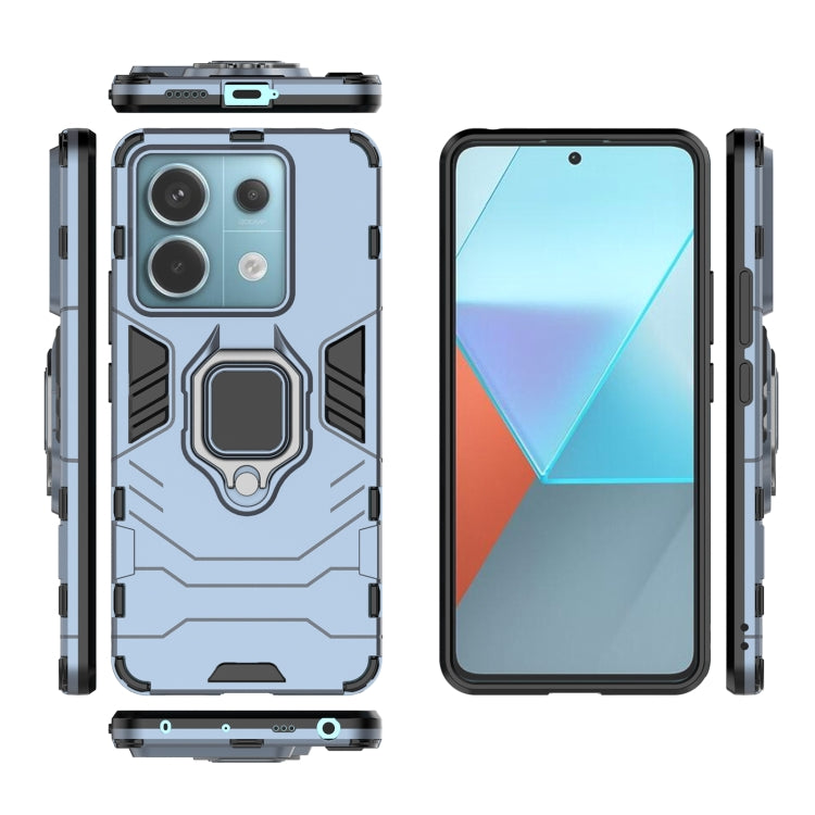 For Xiaomi Redmi Note 13 Pro Shockproof PC + TPU Holder Phone Case(Navy Blue)