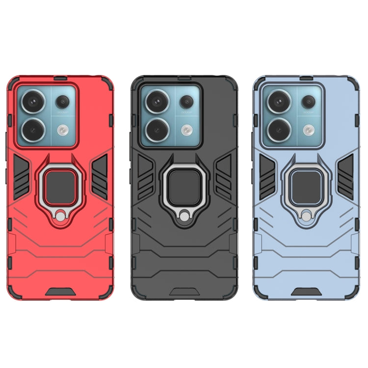 For Xiaomi Redmi Note 13 Pro Shockproof PC + TPU Holder Phone Case(Navy Blue)