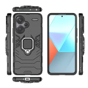 For Xiaomi Redmi Note 13 Pro+ Shockproof PC + TPU Holder Phone Case(Black)
