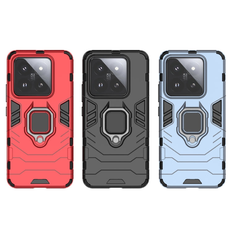 For Xiaomi 14 Pro Shockproof PC + TPU Holder Phone Case(Black)