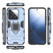 For Xiaomi 14 Shockproof PC + TPU Holder Phone Case(Navy Blue)