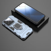 For Xiaomi 14 Shockproof PC + TPU Holder Phone Case(Navy Blue)
