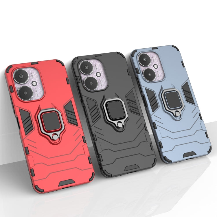 For Xiaomi Redmi 13C 4G / 5G  Shockproof PC + TPU Holder Phone Case(Black)