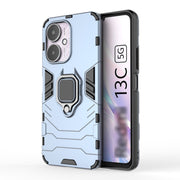 For Xiaomi Redmi 13C 4G / 5G  Shockproof PC + TPU Holder Phone Case(Navy Blue)